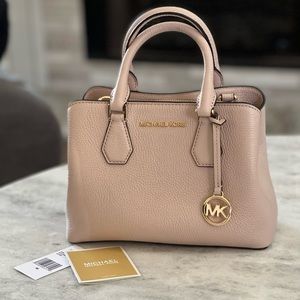 Michael Kors Camille Small Pink Leather Satchel
